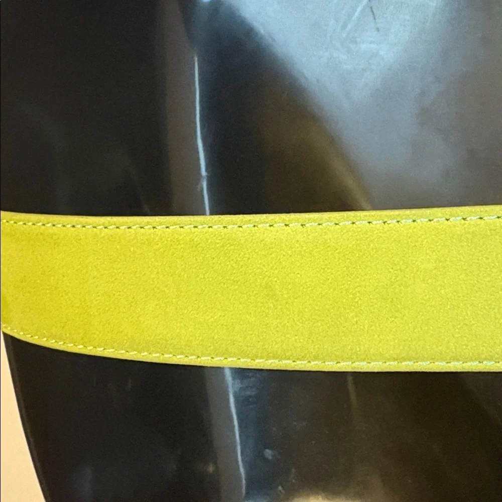 Echo Vintage Genuine Leather Lime Green Suede Belt size L